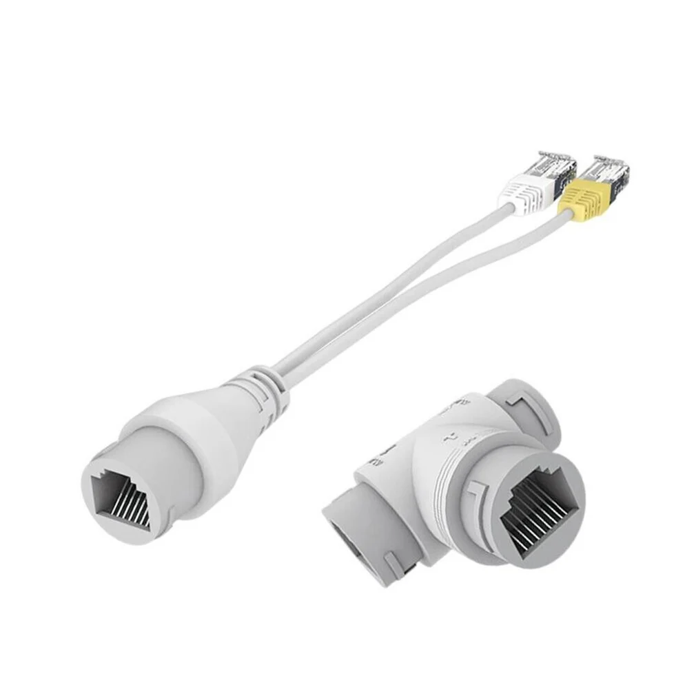 

Разветвитель POE 2-в-1 сетевой кабельный разъем трехходовой разъем RJ45 для HD IP-камеры, аксессуары для видеонаблюдения