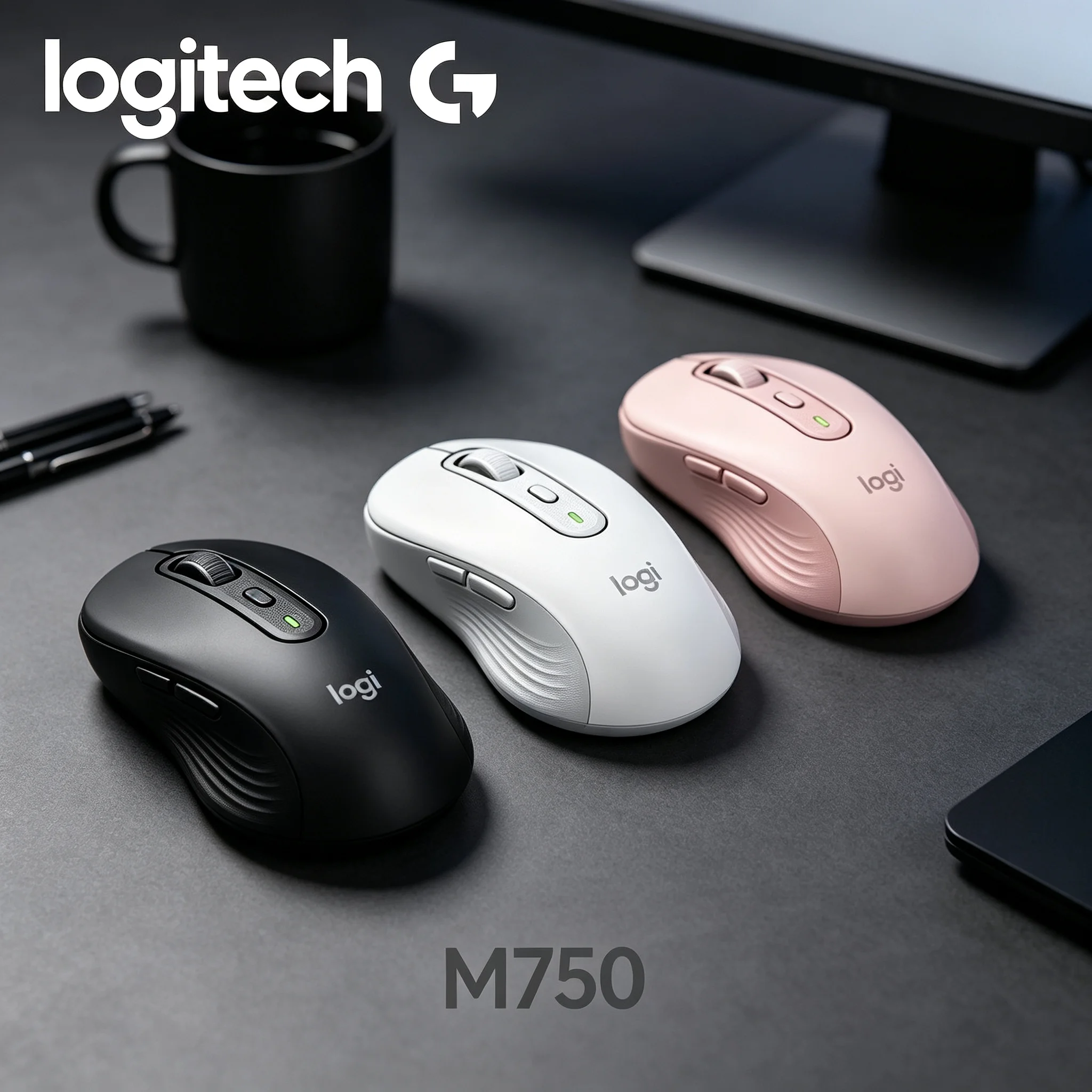 Logitech M750 Modern Multi‑Scene Wireless Mouse Great For Home CS Gaming Station And Corporate Contract Business Office Setup