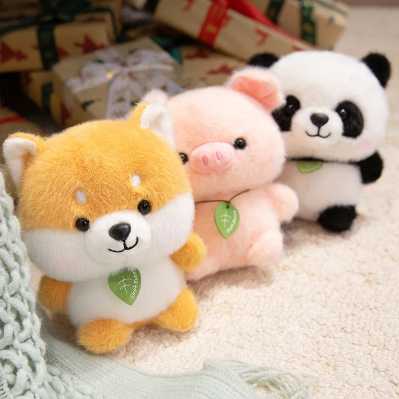 16cm pequeño Panda cerdo juguetes de peluche dibujos animados Kawaii muñecos de peluche suaves niñas mesa compañero juguetes de peluche decoración del hogar almohada