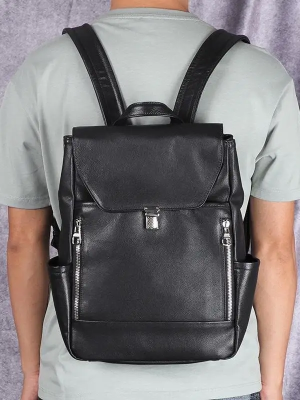 

Genuine Leather Men's Bapa Faion Commuter Bag Pure Cowhide Busin Cuter Bag for Traveling And Hiking