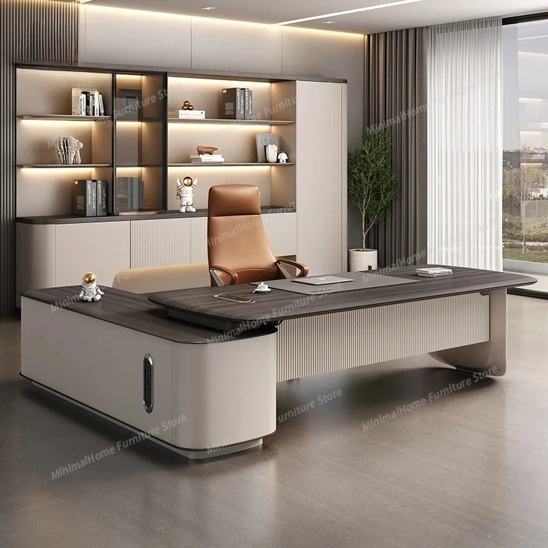 L Shape Organizer Executive Desk Storage Designer Bureaux Office Desks Computer Bedroom Modern Mesa Escriotorio Home Office