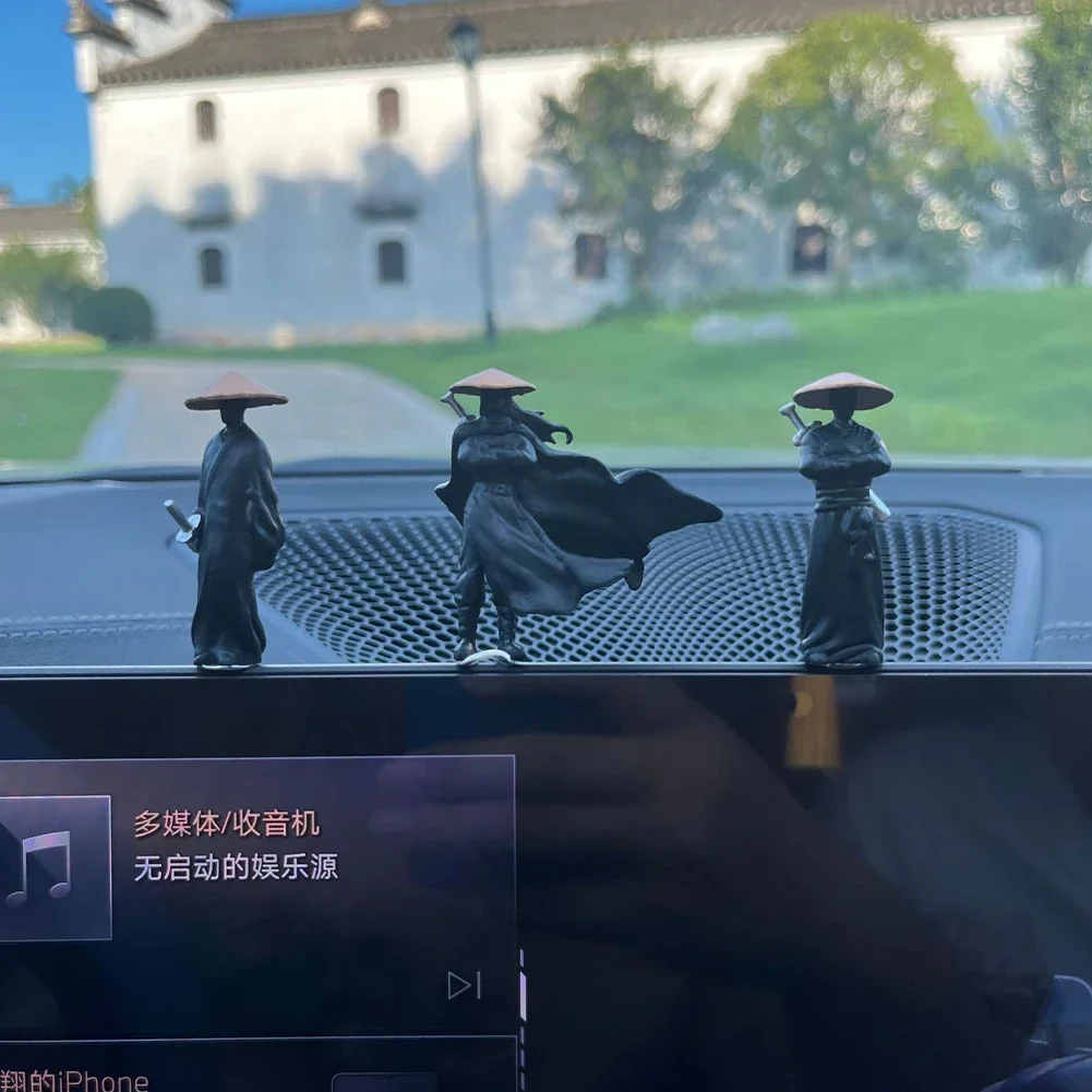 Car Interior Computer Screen Center Console Desktop Ornaments Doll Jianghu Knight Antiquity Knight Swordsman Accessories