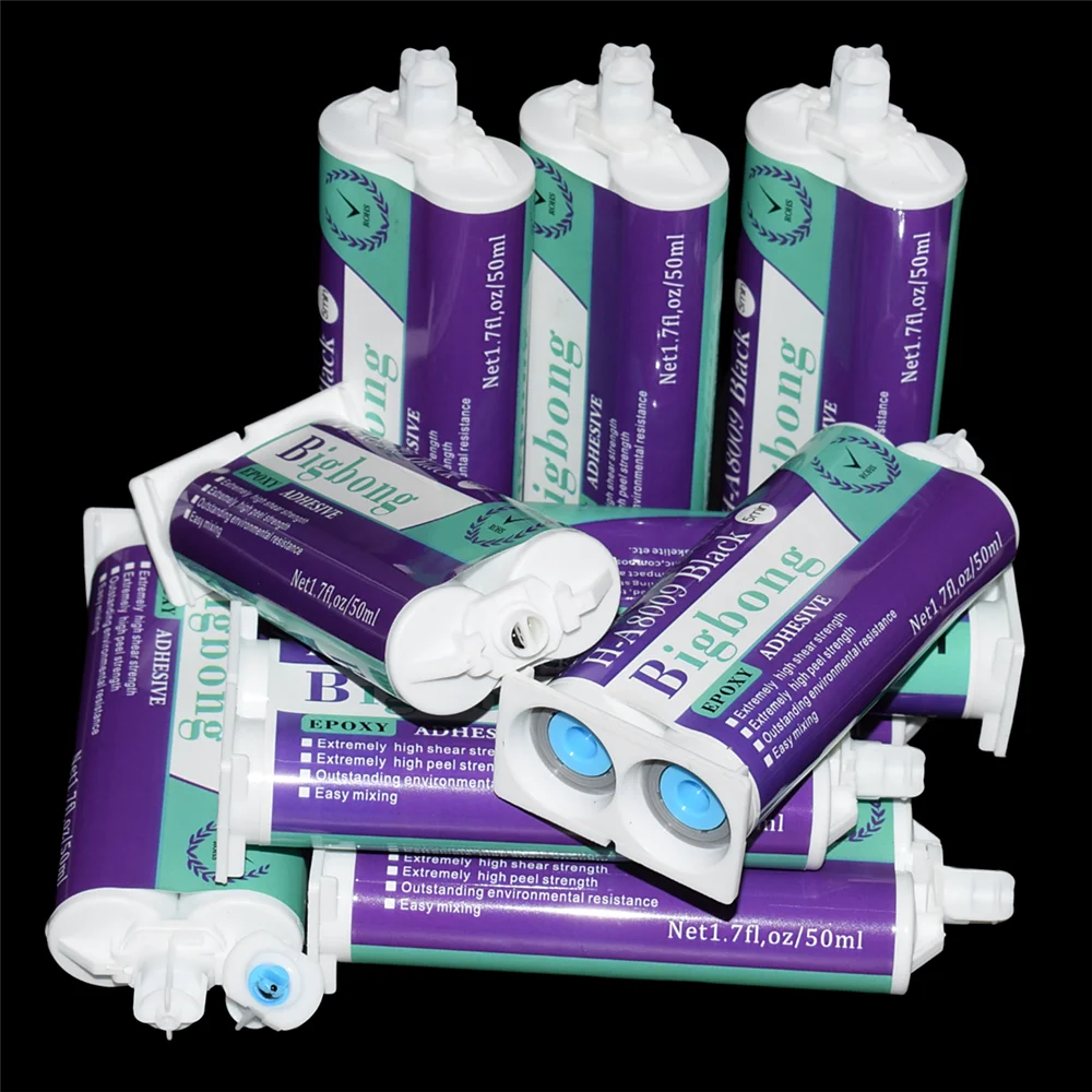 Dispensador de Pistola de Cola Preta Resina Epóxi Dois Componentes 1:1 Adesivo Estrutural ab 50ml 1pc 10 Pcs