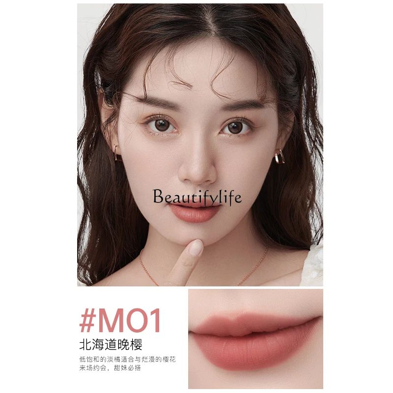 Fleece mist matte lipstick, moisturizing and moisturizing, not easy to fade lipstick