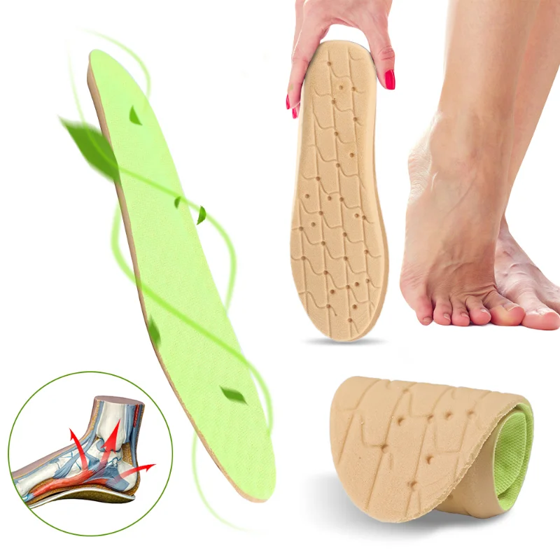 3D Foot Acupressure Insole Men Women Soft Breathable Sports Running Cushion Inserts Sweat-absorbing Deodorant Insole Shoe Pads