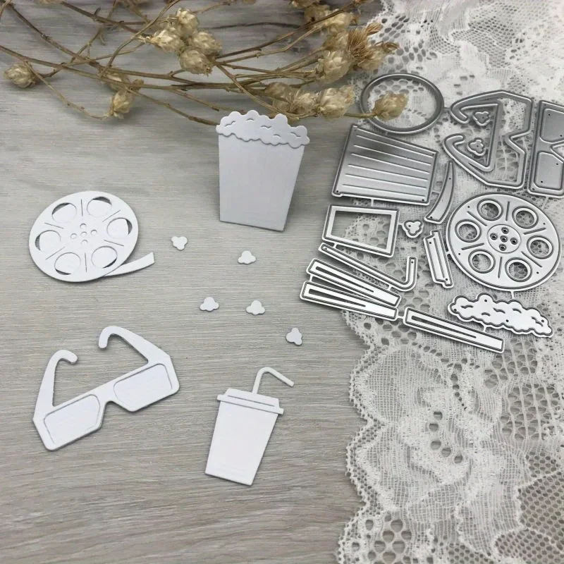 1pcs metal cutting dies cut die mold Movie Popcorn decoration Scrapbook paper craft blade punch stencils dies