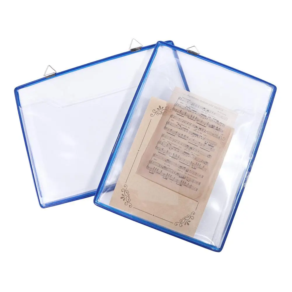 Wall Hanging A4 Receipt Organizer Waterproof Plastic Document Storage Bag Water Resist PVC File Folder for Classroom Office