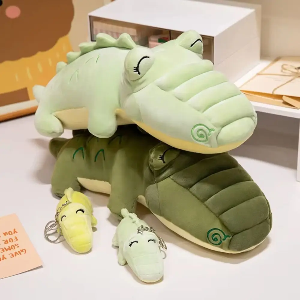Animal de pelúcia crocodilo brinquedo de pelúcia pingente dos desenhos animados verde pelúcia crocodilo bonecas abraçando travesseiros macio crocodilo lance travesseiros
