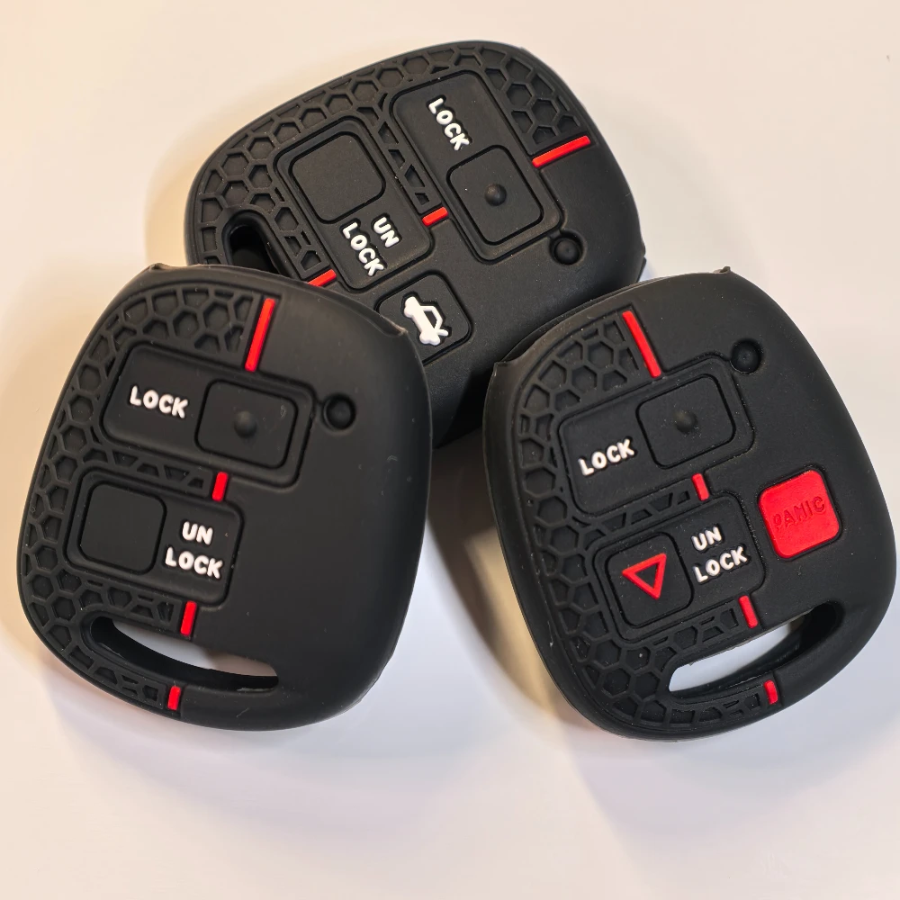 Silicone Car Key Cover Case For Toyota Avensis Camry Corolla For Lexus 3 Buttons Remote Key Jacket Fob Case Car styling