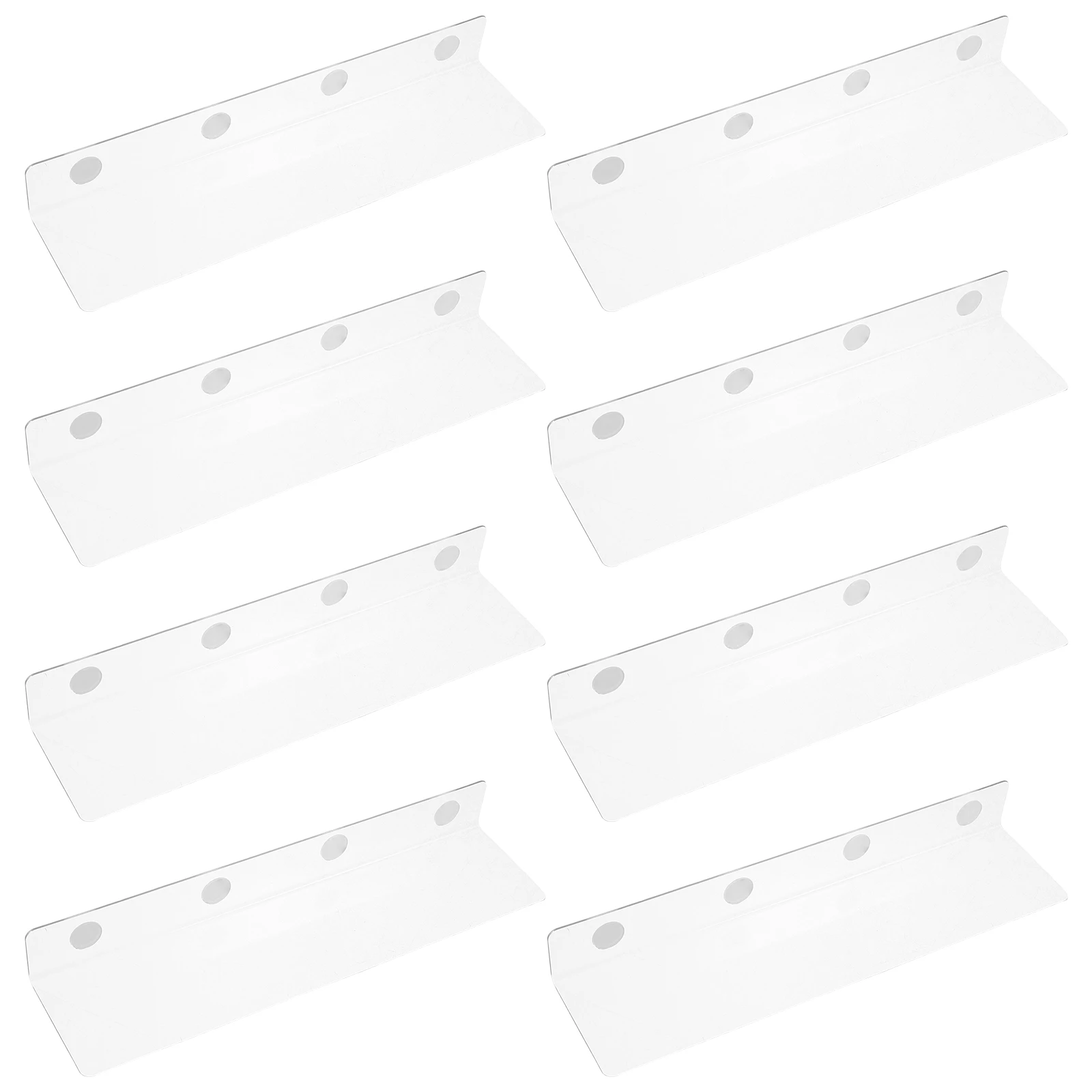 

8 Pcs Shelf Backsplash Clear Organizer Book Shelves Wardrobe Closet Dividers Acrylic Bathroom Cabinet Organizers