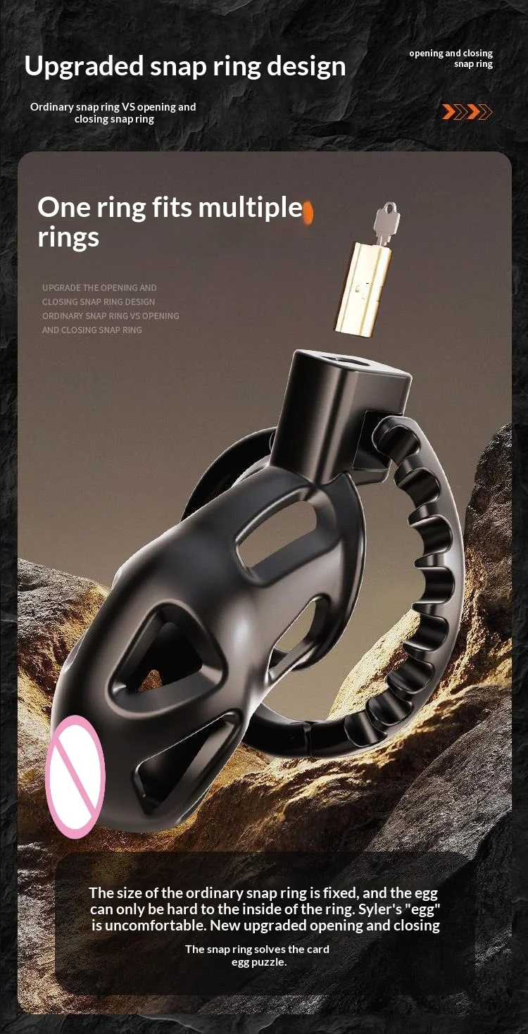 Adult Products Male Chastity Cage Boys Chastity Chicken Cage Device Penis Ring Male Adjustable Chastity Cage Sex Toys view 6