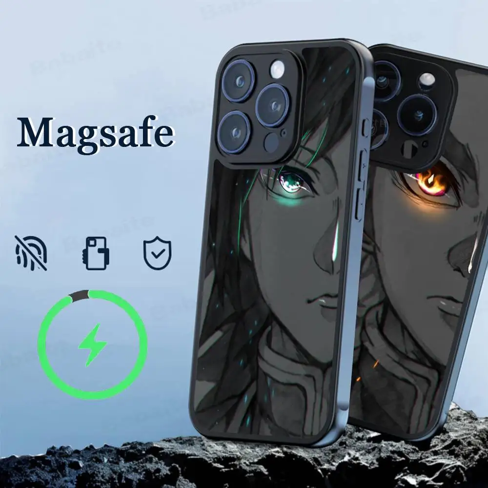 

Kimetsu No Yaiba Demon Slayer Anime Magnetic Case For iPhone 17 16 14 13 12 11 15 Pro Max Plus Wireless Charge Phone Cover