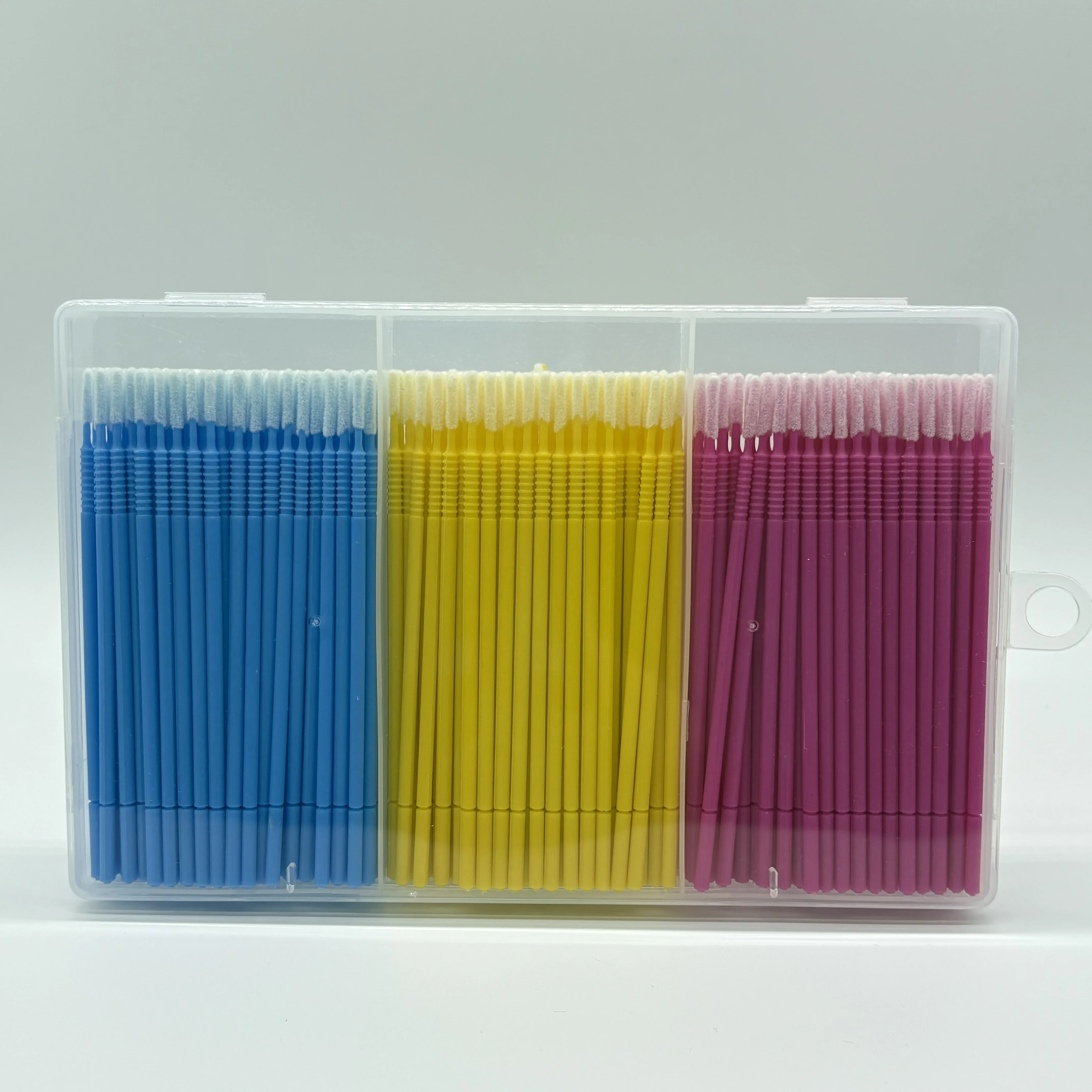 300pcs/Boxed Bendable Micro Brushes Disposable Microbrush Applicators Eyelash Extensions Eyelash Glue Cleaning Brush for Eyelash