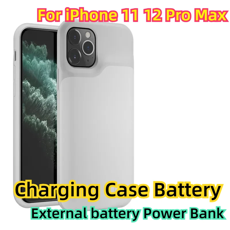 For iPhone 11 12 Pro Max External battery Power Bank Charging Case Battery Charger Cases