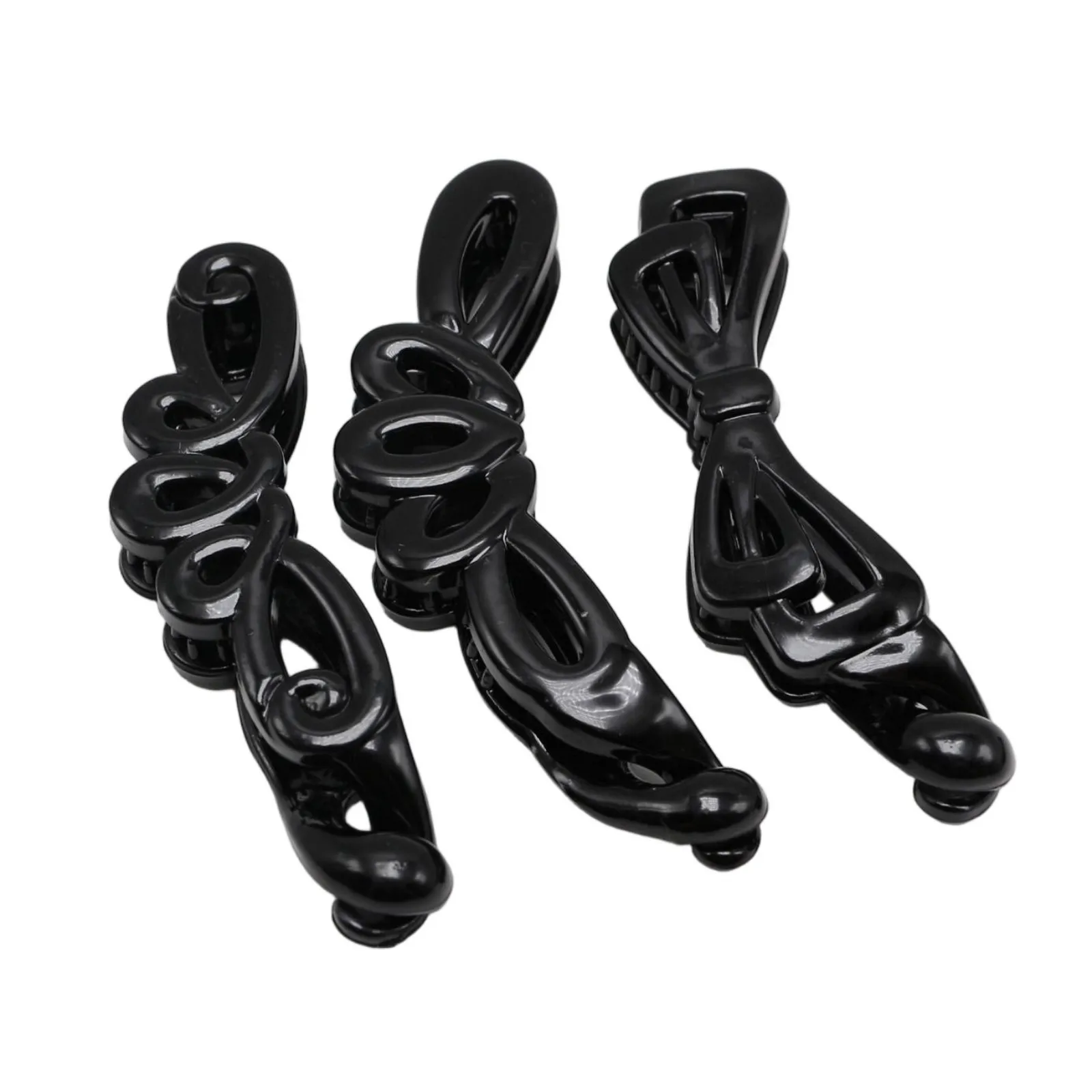 Assorted Bows Heart Plastic Banana Hair Clips Comb Slide Clamp Claw Grip 80-100mm DIY Craft view 3