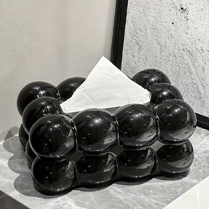 Desain Awan Kotak Tisu Penyimpanan Tempat Serbet Tempat Kertas Organizer Ornamen Kerajinan Desktop Tempat Tisu Dapur Kotak Tisu 8 kotak tisu perak penjualan terbaik - №