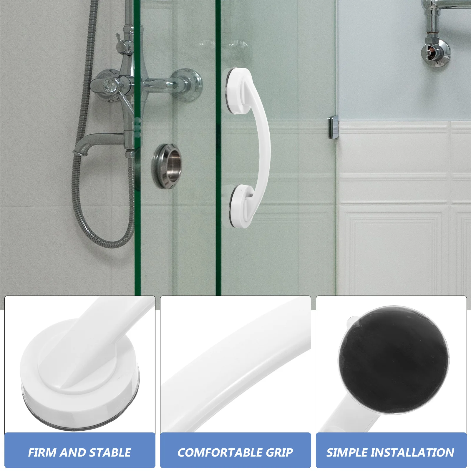 

Bathroom Grab Bar Plastic Non-Skid Safety Handrail Support for Elderly Shower Toilet Shower Bars for Elderly Safety Handrail