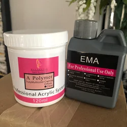 120ml EMA Polymer Acrylic Liquid&Powder Pink Nail Builder/Dipping/Carving Acrylic Powder For Nails TIPS Builder Extended Powders