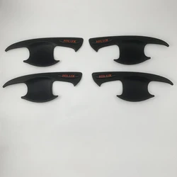 For Toyota Hilux Revo Fortuner 2015 2016 2017 2018 2019 2020 Matte black Car Accessories Door Handle Bowl Cover Trim Paste Style