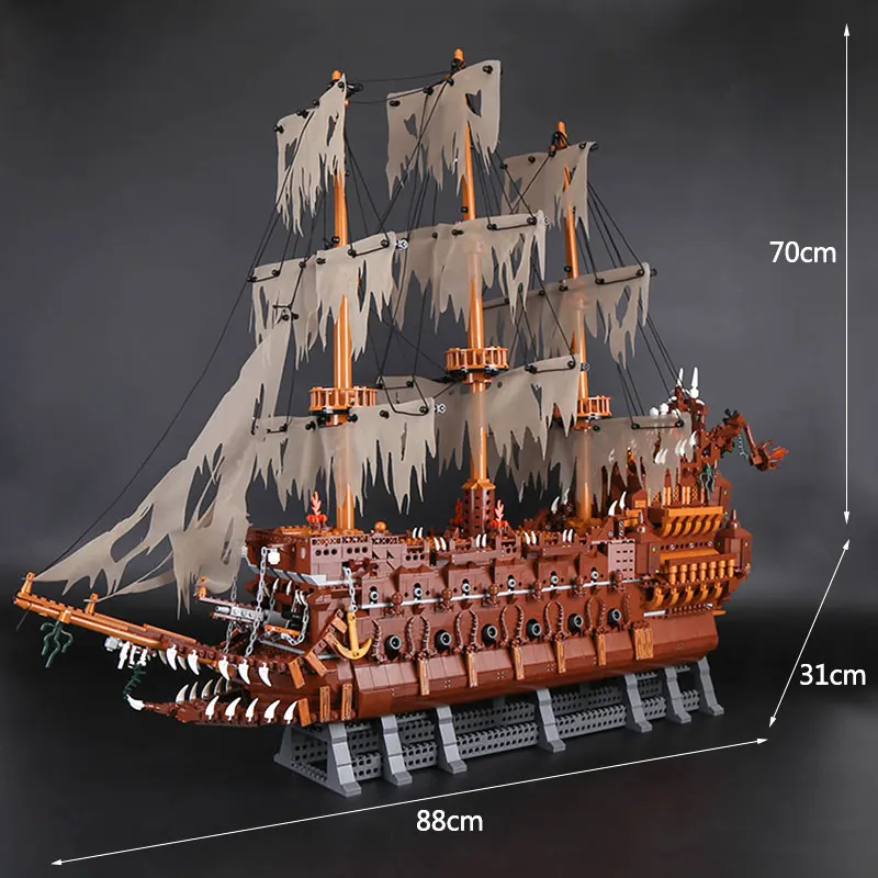 Flying Dutchman Boat paesi bassi Ship 16016 Creative Caribbean Pirates Set Building Blocks mattoni modello barca regalo giocattolo di compleanno