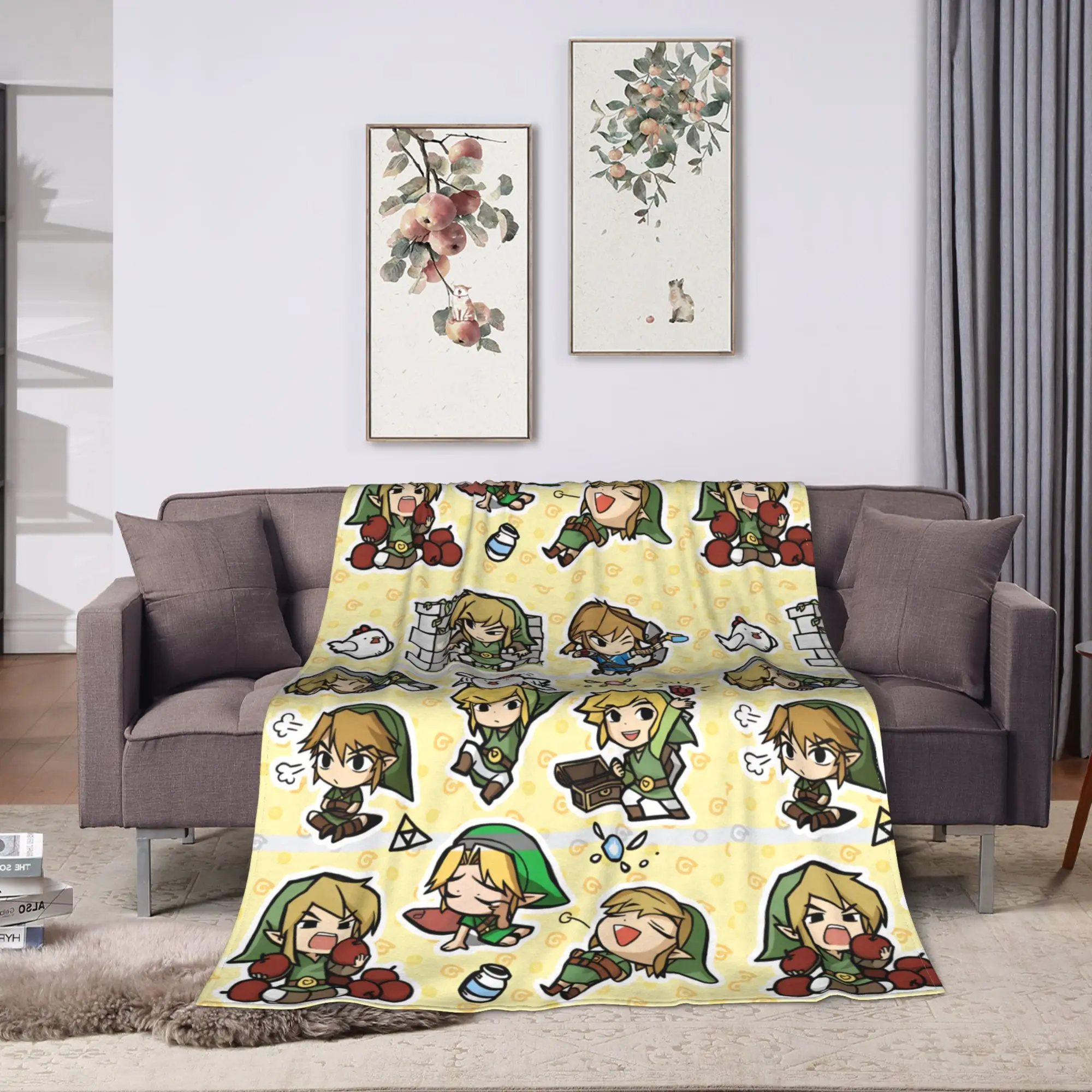Warm Soft Blanket Decorative Tears Of The Kingdom Z-Zeldas Throw Blanket  Flannel Bedspread For Couch Chair Sofa Bed Cover