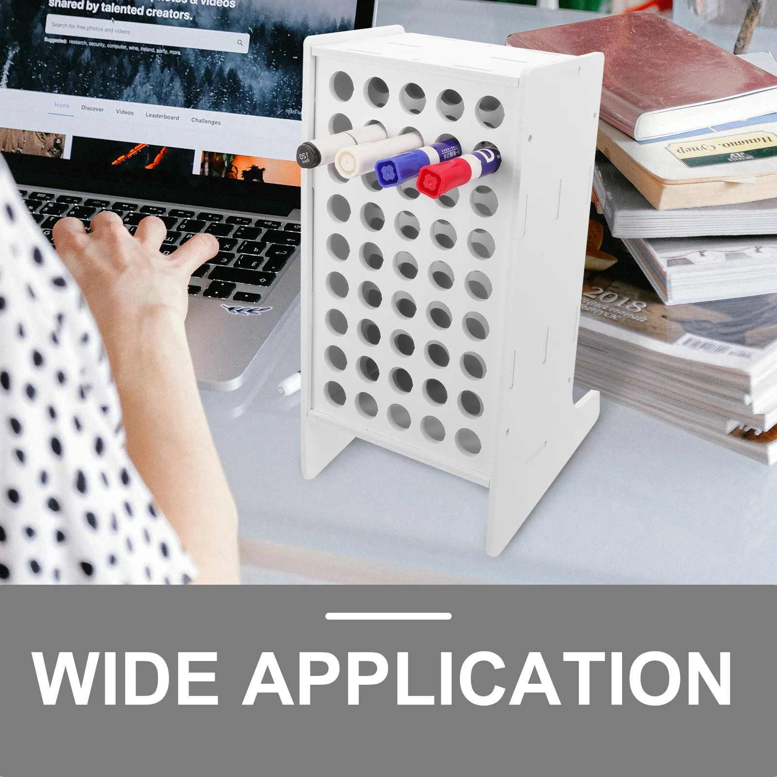 

Car Pen Holder Storage Box Office Mesh for Desk Wooden Large Table Top Organizer