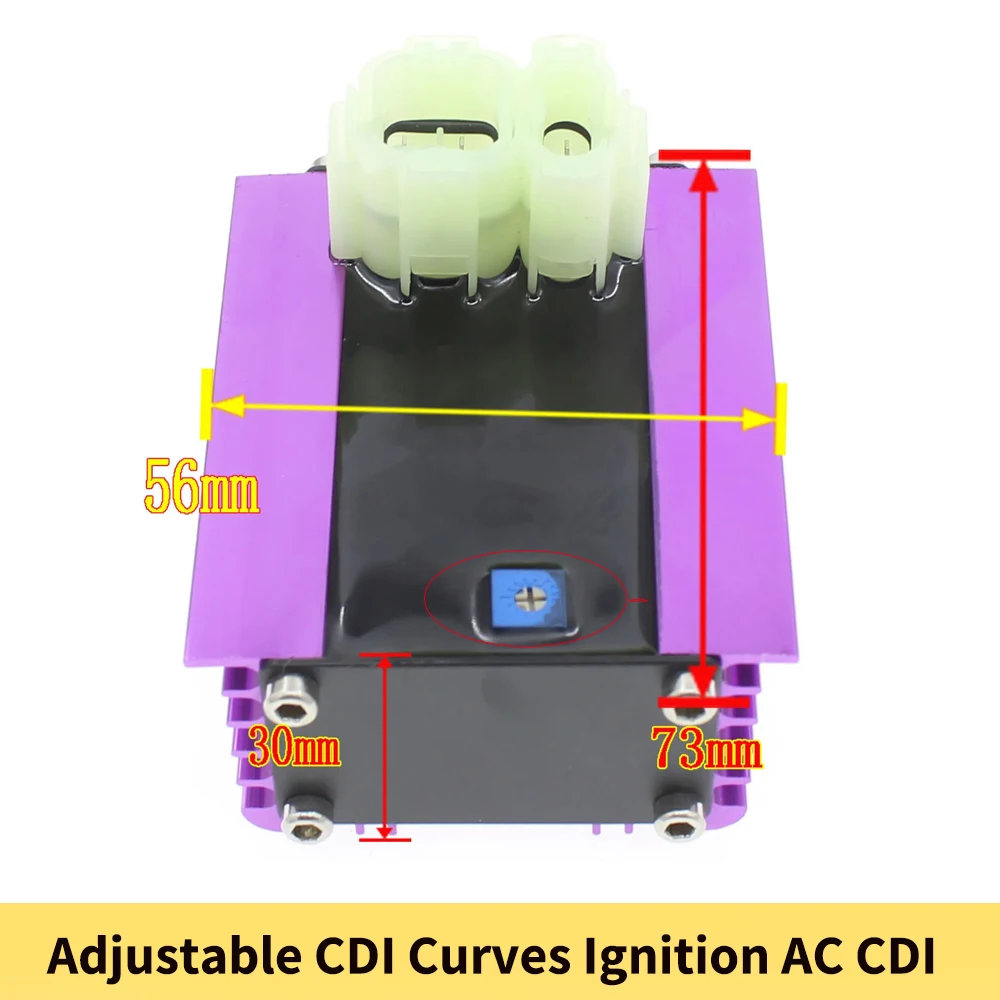 

6 Pins Adjustable CDI Curves Ignition AC CDI Racing Ignition Coil 50cc 90cc 110cc 125cc 150cc Motorcycle ATV Quad Racing Bike