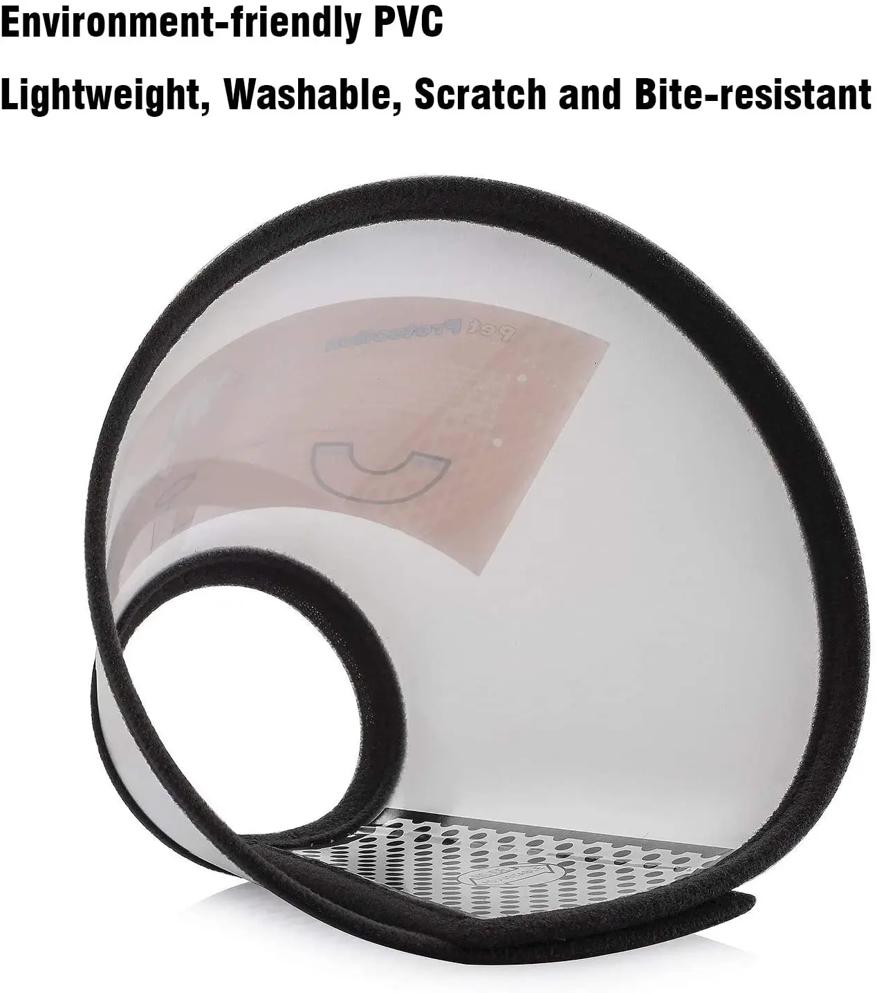 Clear PVC Elizabethan Collars for Dogs, Anti-Bite/Lick Wound Healing Recovery Pet Cone Collar for Small Medium Large Dogs