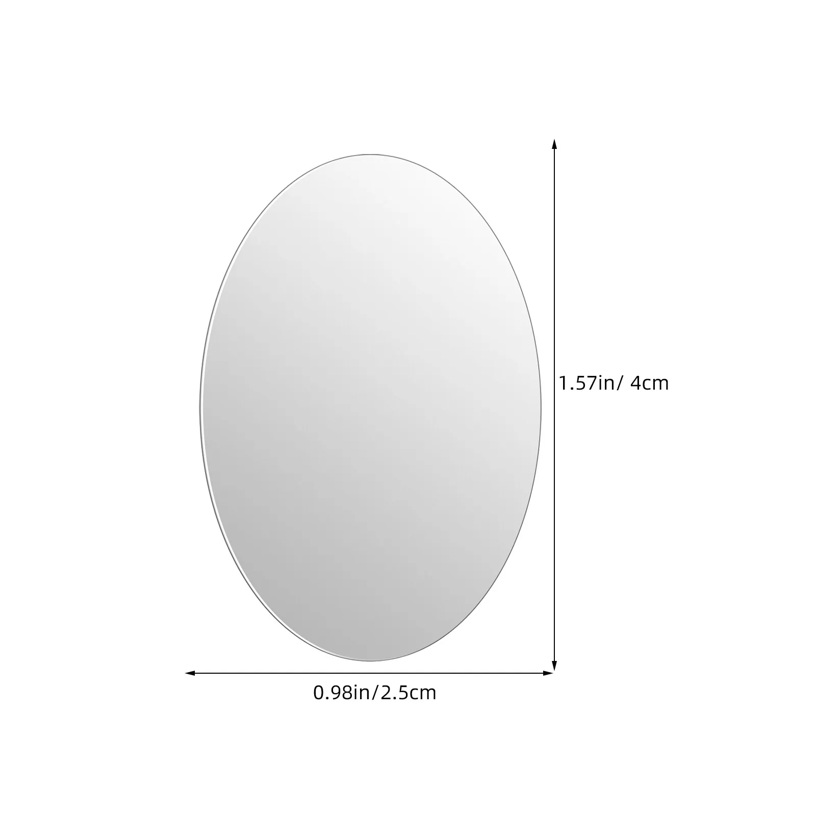 5 Pcs Makeup Mirror for Phone Sticker Flat Back Vanity of Decal Smartphone Acrylic Adhesive