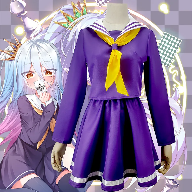 

Anime No Game No Life Cosplay Shiro Women Costume