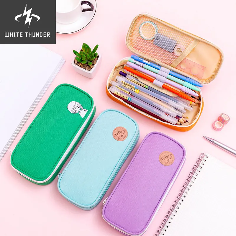 

Kawaii big Pencil Case Zipper Large Capacity Cute Pencil Box Portable Storage Bag school supplies Multifunctional Stationery Box