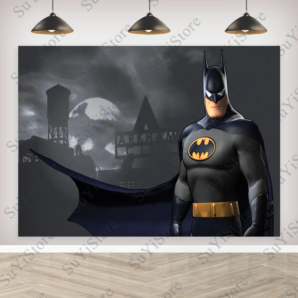 Fundo de super-herói personalizado Batman, Fotografia, Photo Studio, Decoração de aniversário, Banner, DC Comics, O Cavaleiro das Trevas, Meninos