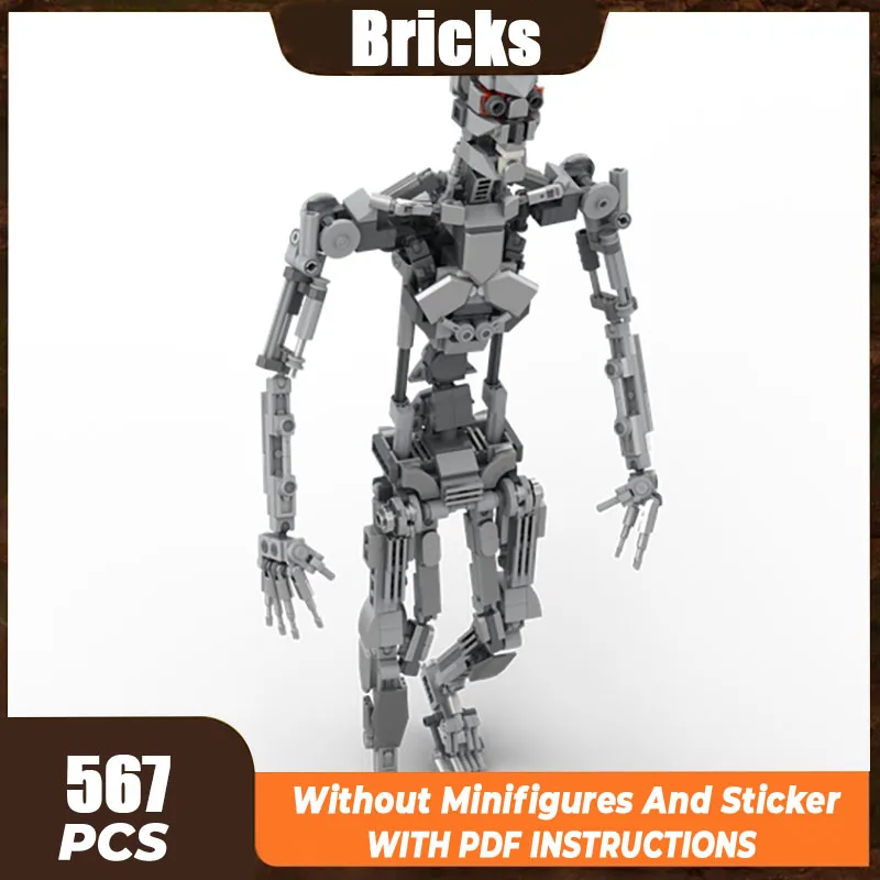 Moc Building Bricks MechMechanical SkeletonWarrior - Fully Articulate poseable Model Technology Modular Blocks DIY Sets Assembly