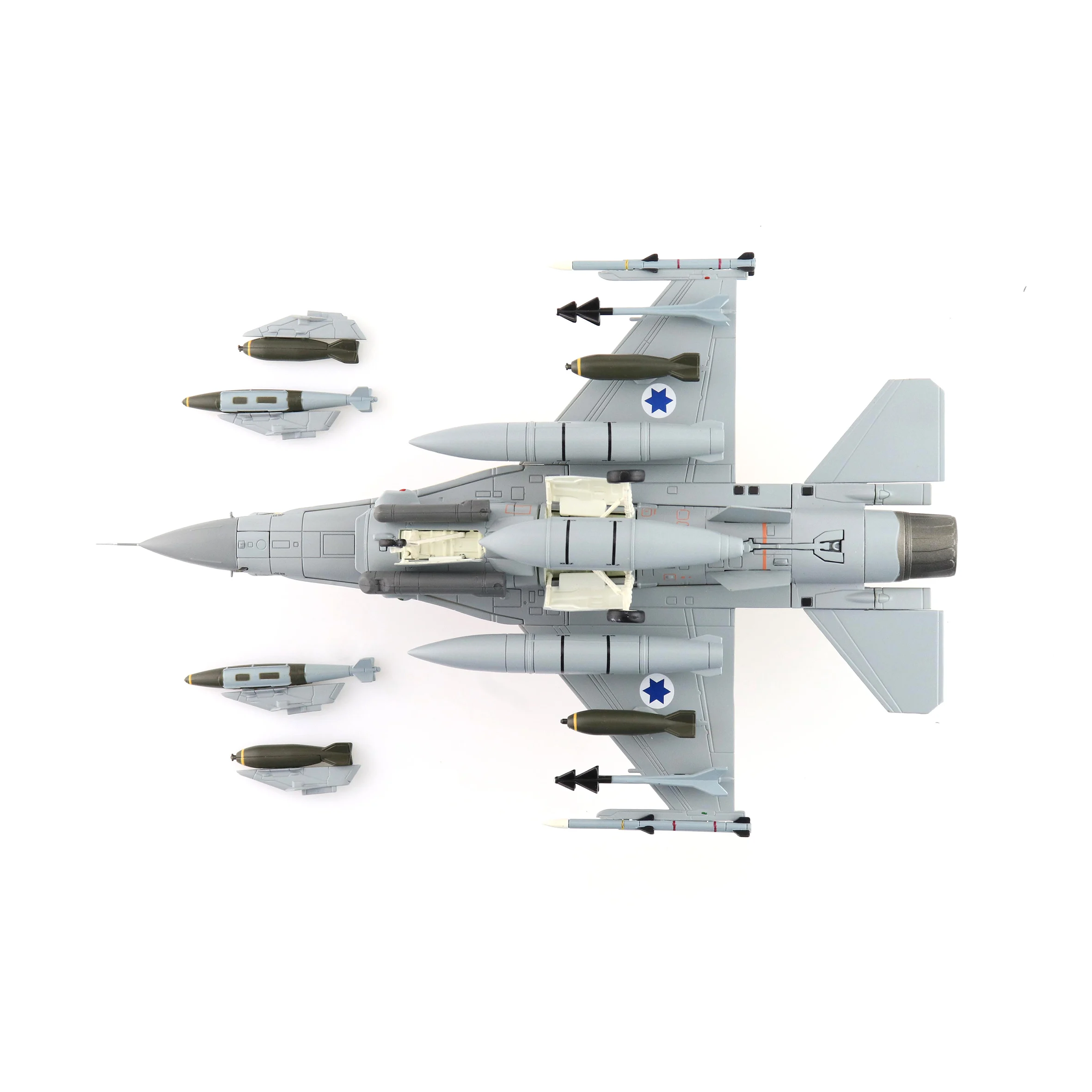 HA38037 1/72 الإسرائيلي F16 F-16I المقاتلة نموذج 119th سرب "الخفافيش" IAF MK.117x4 نموذج سبيكة