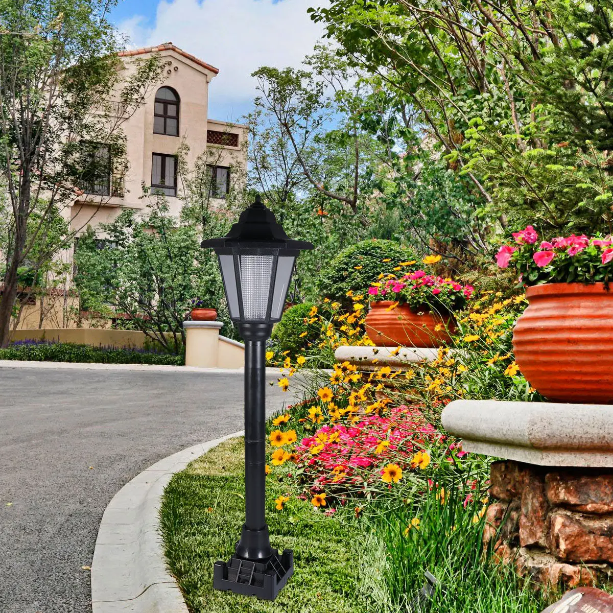 

Creative Yellow Solar Outdoor Light Hexagonal Garden Lamp Decorative Landscape Courtyard Lighting Solar Energy Light