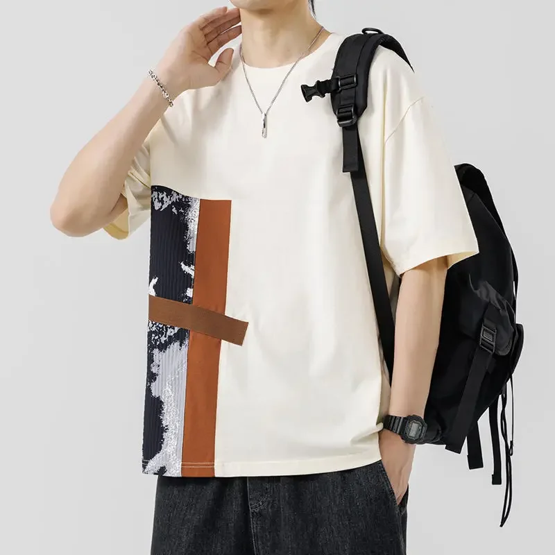 

Мужские футболки с принтом в гонконгском стиле, хлопковые топы с круглым вырезом, черная модная дешевая одежда, забавная стильная популярная мужская футболка