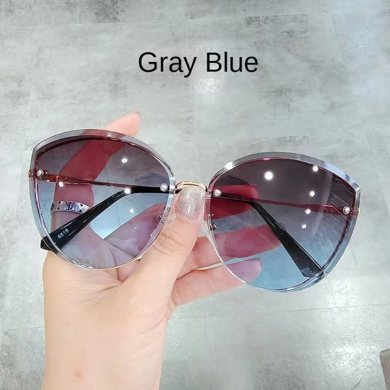 New Women Fashion Sunglasses Vintage Luxury Brand Sun Glasses Women\'s Borderless Ocean lens Eyewear UV400 Oculos De Sol