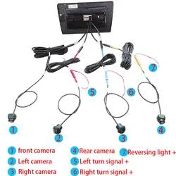 Newest Car 360 Camera Car Player HD 2D/3D Surround View System Driving With Bird View Panorama System 3D 1080P DVR G-Sensor