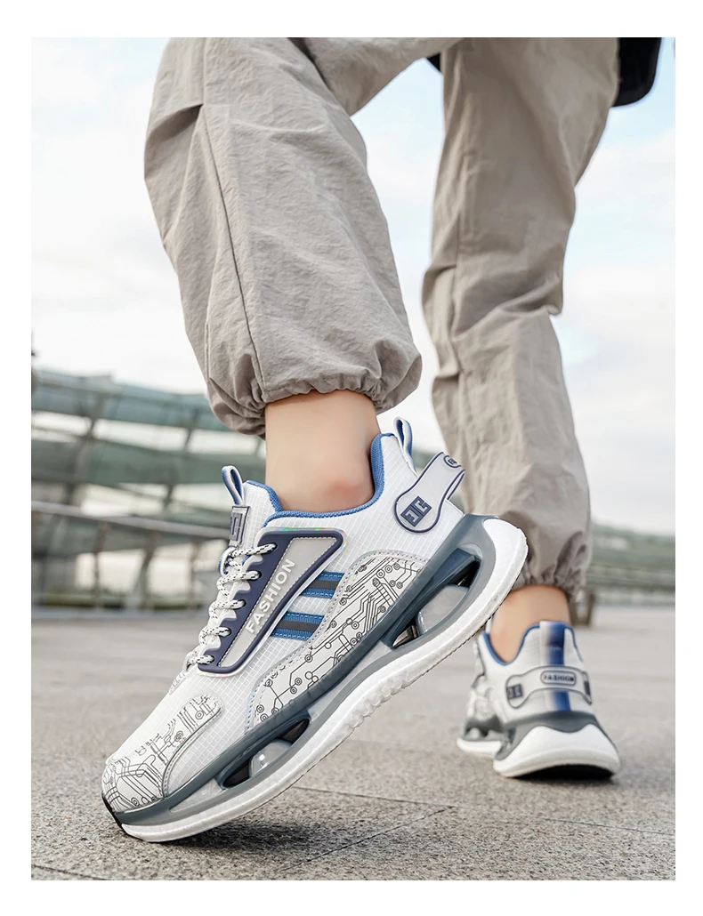 Herren Stoßdämpfende Leichte Freizeitschuhe Frühling Sommer Weichsohlige Atmungsaktive Outdoor-Renn-Laufschuhe Studenten-Speed-Sportschuhe – Detail 10
