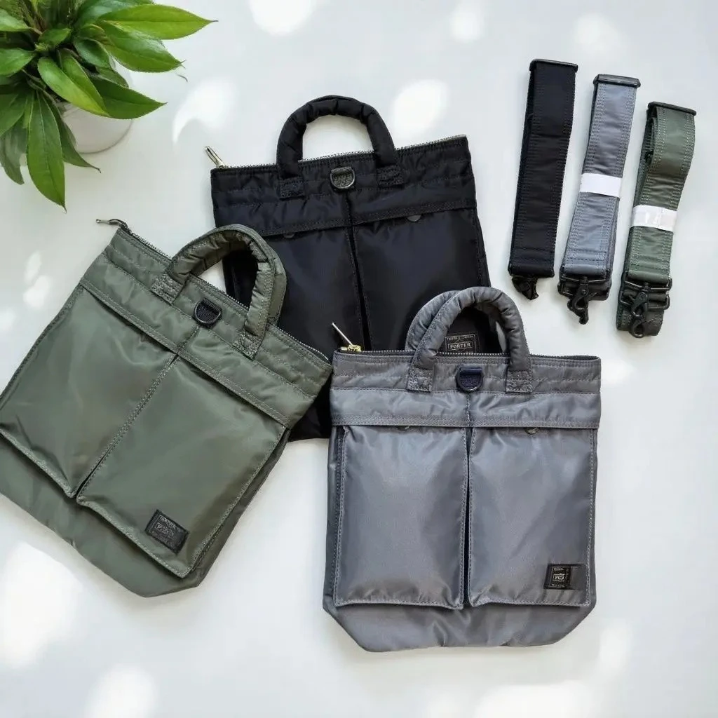 

Port Large Capacity Crossbody Tote Bag Foldable Travel Shopping Bag with Multiple Pockets