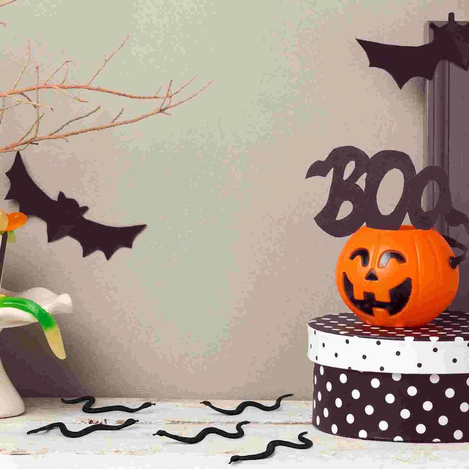 100 pezzi modello serpente di simulazione giocattoli ingannevoli di Halloween puntelli foto spaventosi serpenti di plastica giocattoli regalo bambino bambini