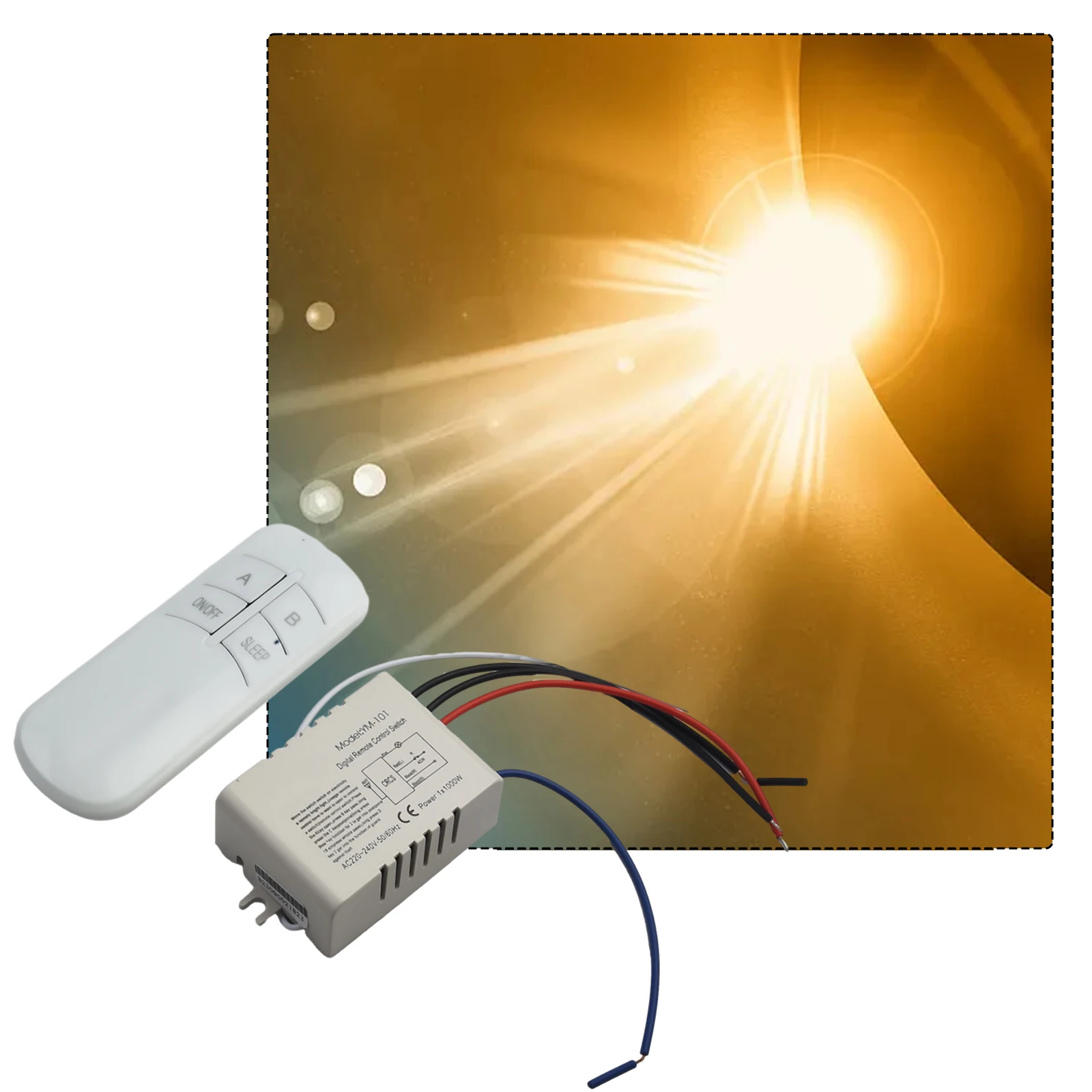 

ONOFF Wireless Digital Lamp Light RF Remote Control Switch 220V, 123 Ways, Easy Installation, Multiple Load Compatibility