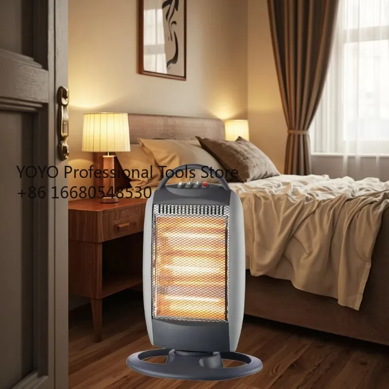 d11sHigh Quality 1200W Portable Solar Fan Heater for Bedrooms Gardens Living Rooms Bathrooms-Halogen Heating Element Europe