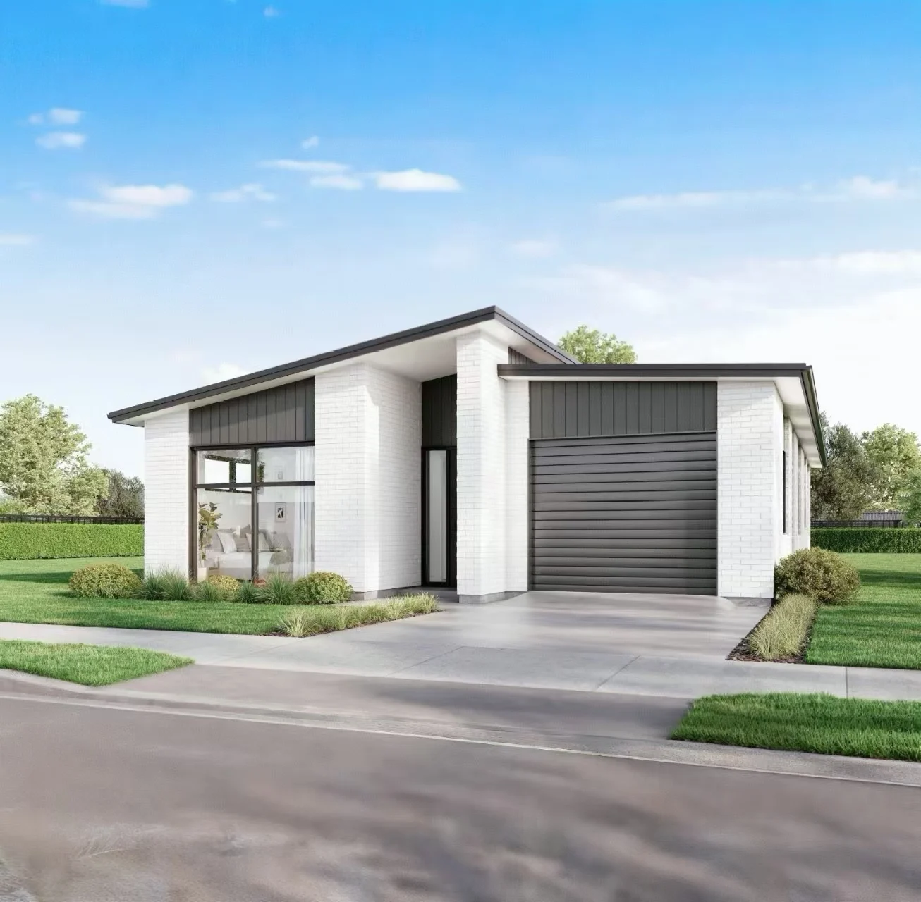Modern Single Family Prefab House Galvanized Light Gauge Steel Frame Villa High Wind Resistant Modular Home