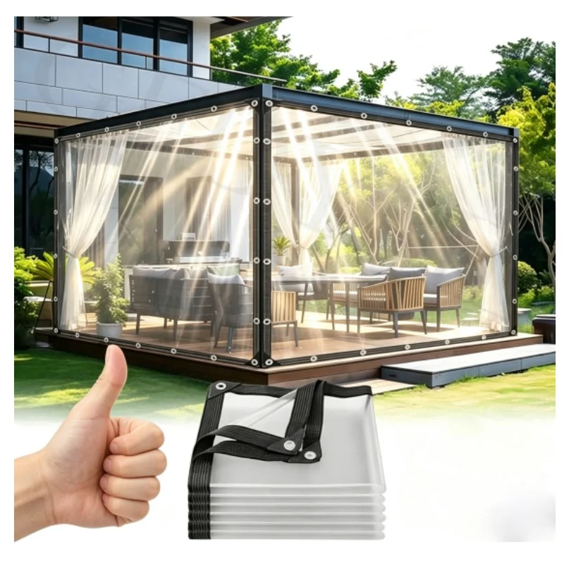 Transparente Planen, transparente wasserdichte Planen – ideal für Gartenarbeiten im Freien, Camping, Gewächshäuser, Gartenschuppen, Hühnerställe. – Detail 1