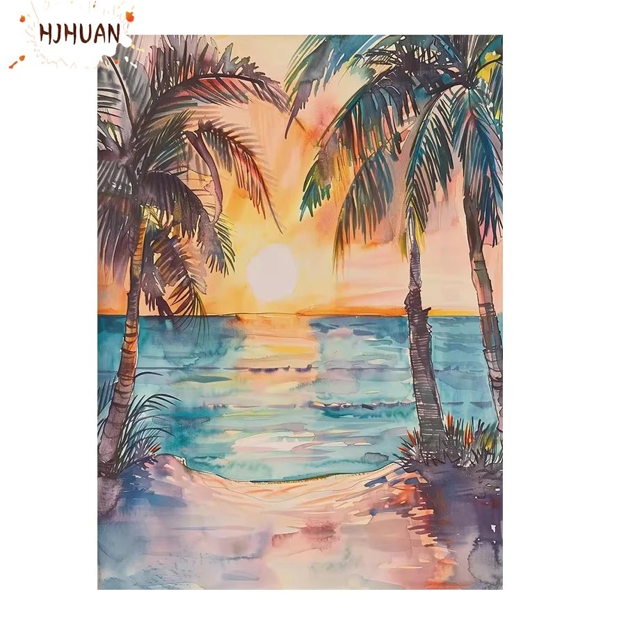 

Diy алмазная живопись абстрактное искусство восход солнца морской пейзаж полная круглая квадратная мозаика художественные фотографии украшение дома подарок на день рождения