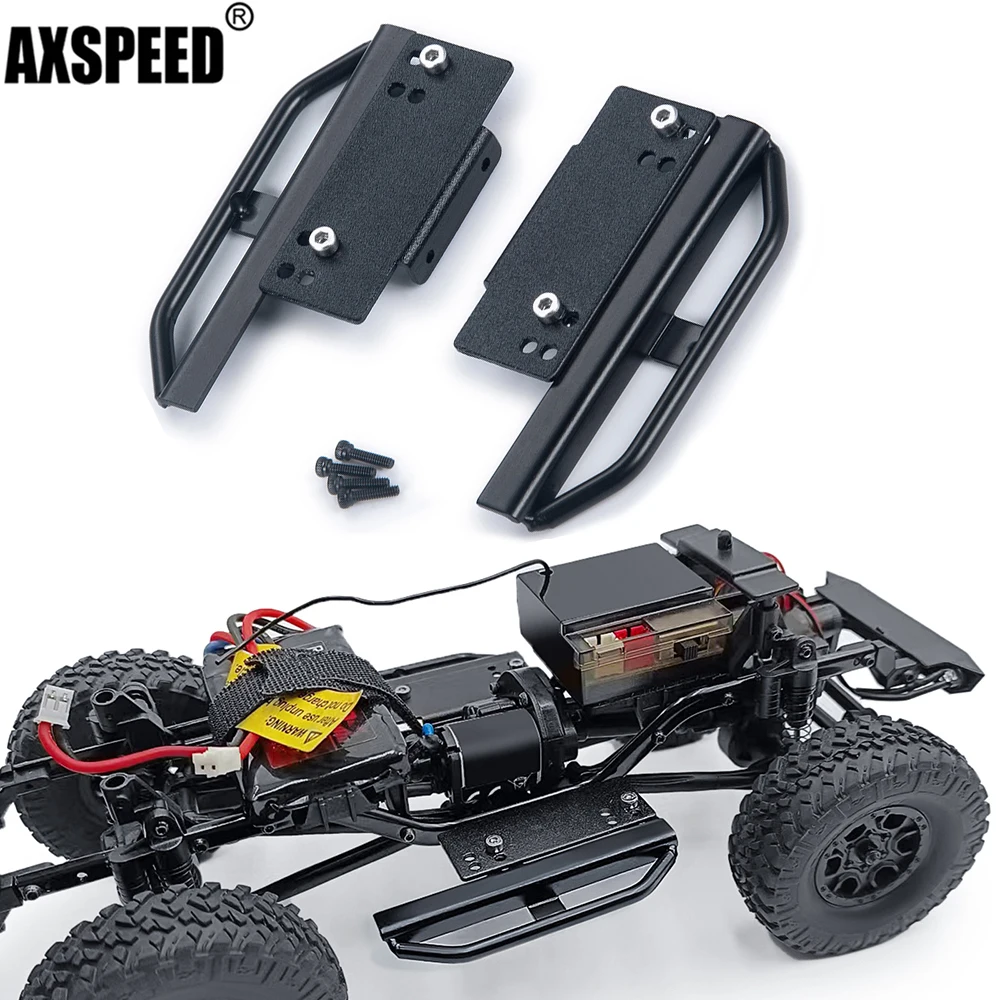 AXSPEED 2Pcs Metal Side Pedal Slider for 1/24 Axial SCX24 Deadbolt Wrangler Gladiator Bronco RC Crawler Car Upgrade Parts