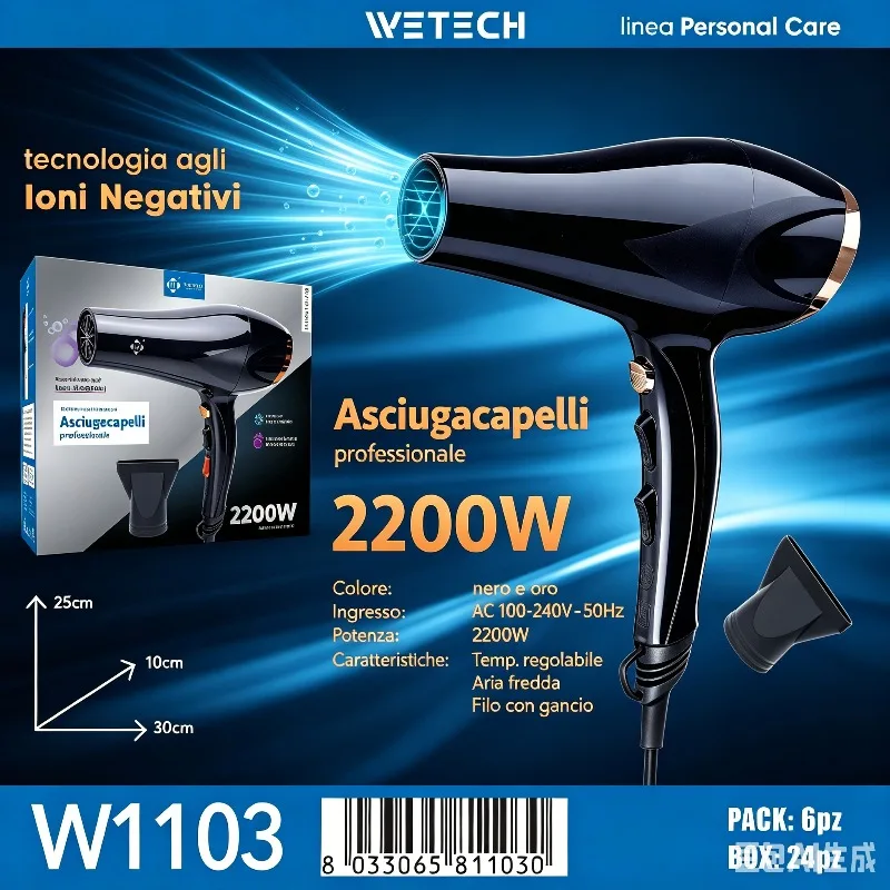 Dual Voltage 1200W Hair Dryer Foldable Portable Travel Blow Dryer