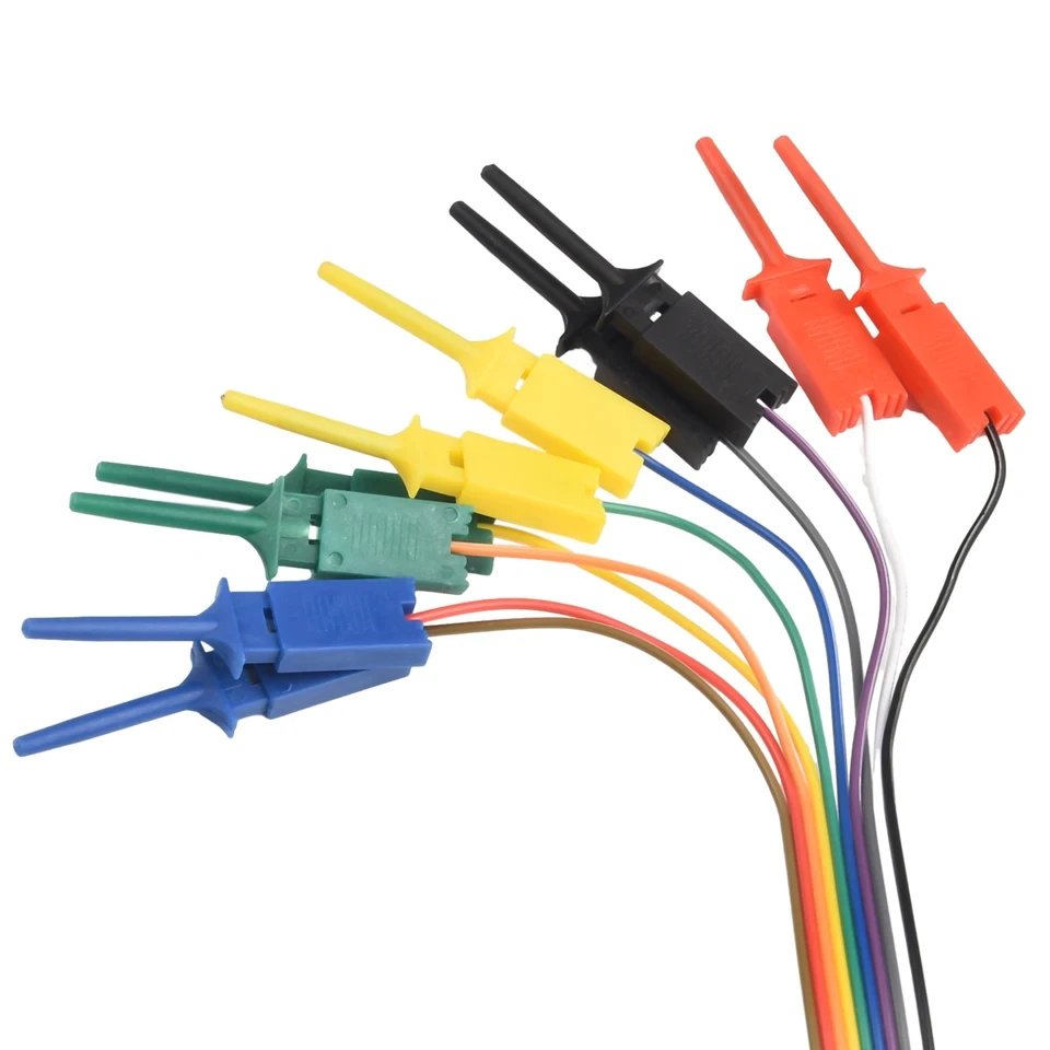 1PC 20cm Length 10Pin Logic Analyzer Cable Test Lead Hook Cable Clamp 5 Color Probe Testing Electrical Equipment High Efficiency