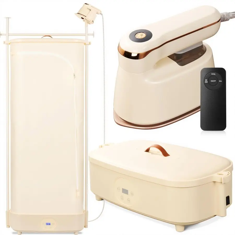 

in 1 Portable Clothes Dryer, Hanging Iron amp Drying Rack, 1000W Small Compact Foldable Electric Laundry Dryers Machine with Tim